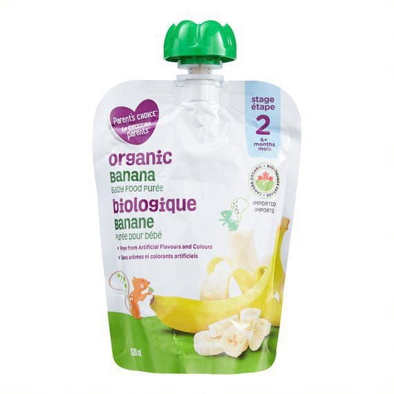 Le choix des Parent’s biologique banane purée pour bébé 128 ml