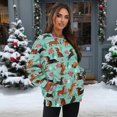 thumbnail image 2 of Yuyamidu Oversized Graphic Sweatshirt for Women Floral Dachshund Women's Novelty Sweatshirts with Pocket Long Sleeve Pullover Crewneck Loose Fit Shirt Home Office Party Clothing 2XL, 2 of 7