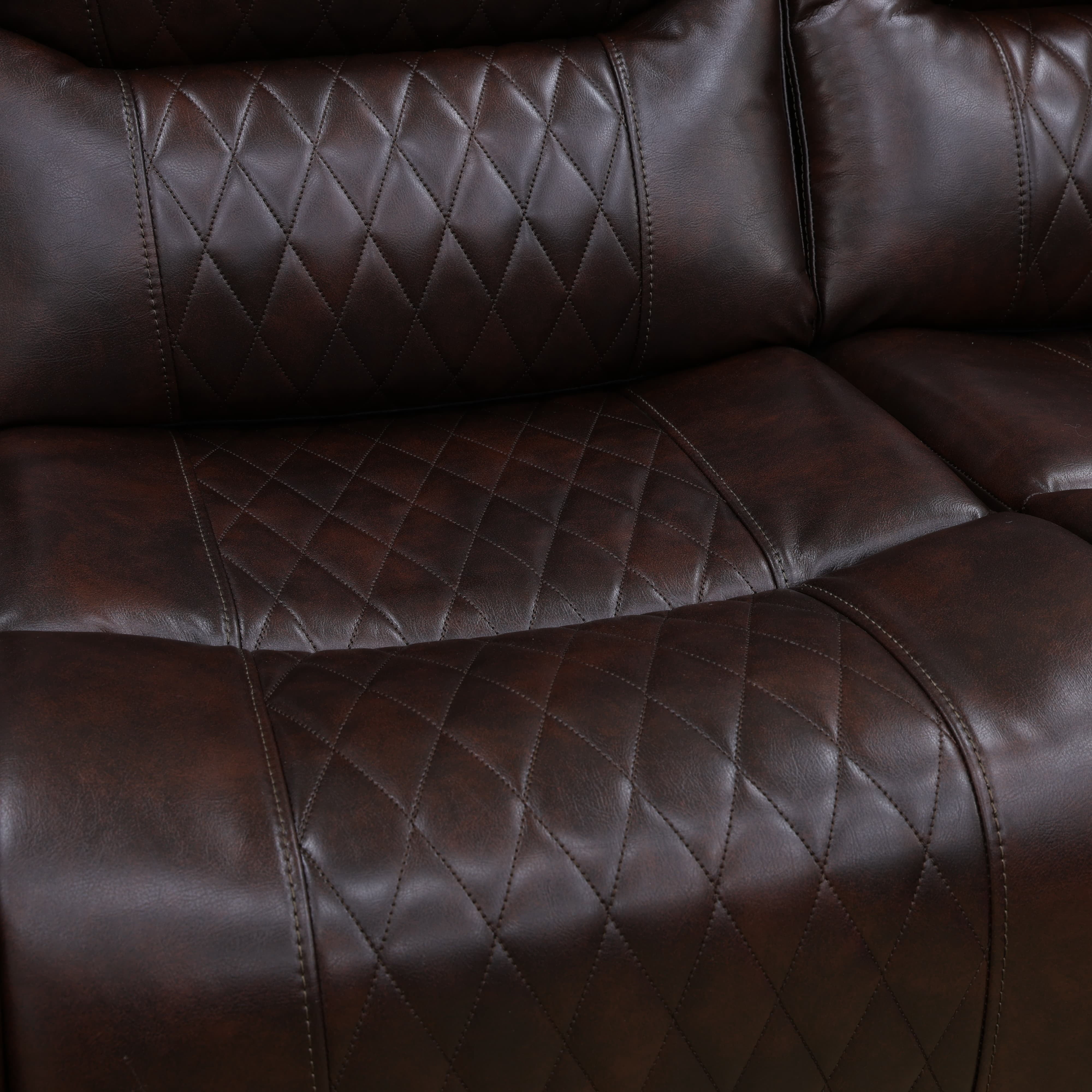 MAYEERTY Power Recliner Chair, Electric Leather Reclining Chair with USB Charging, Adjustable Backrest for Living Room, Brown