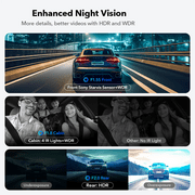 REDTIGER 4K 3 Channel Dash Cam Front and Rear, Dash Camera with 5G WiFi, Front Inside and Rear… — $169.99 (32% off)