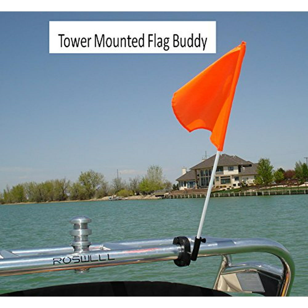 Flag Buddy Tower Mounted Rotating Skier Down Flag Holder With Free