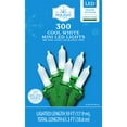 Holiday Time 300Count Cool White LED Mini Christmas Lights, with Green