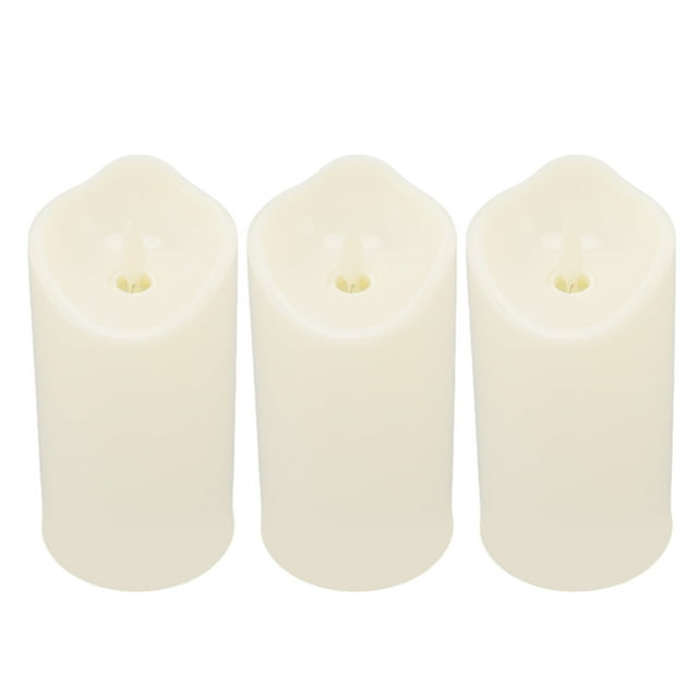 Flameless Candles, Safe Decorative Eco Friendly 3Pcs Long Continuous Lighting Time LED Tea Light Electronic For Wedding For Festival