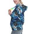 thumbnail image 2 of Daiia Turtle，Shell Algae Starfish Coral Pattern Women's Fashion Hoodies & Sweatshirts with Kangaroo Pocket Hooded Sweatshirt with Eye-catching Drawstrings-Small, 2 of 7