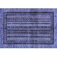 thumbnail image 1 of Ahgly Company Machine Washable Indoor Rectangle Abstract Blue Modern Area Rugs, 8' x 10', 1 of 4