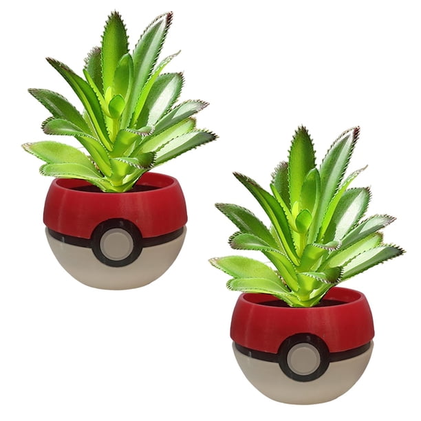 Maceta Decorativa 3D Ballena BallFlowy 2 Pzs 6.5x8.5x8.5cm Rojo Negro Blanco No incluye Planta.