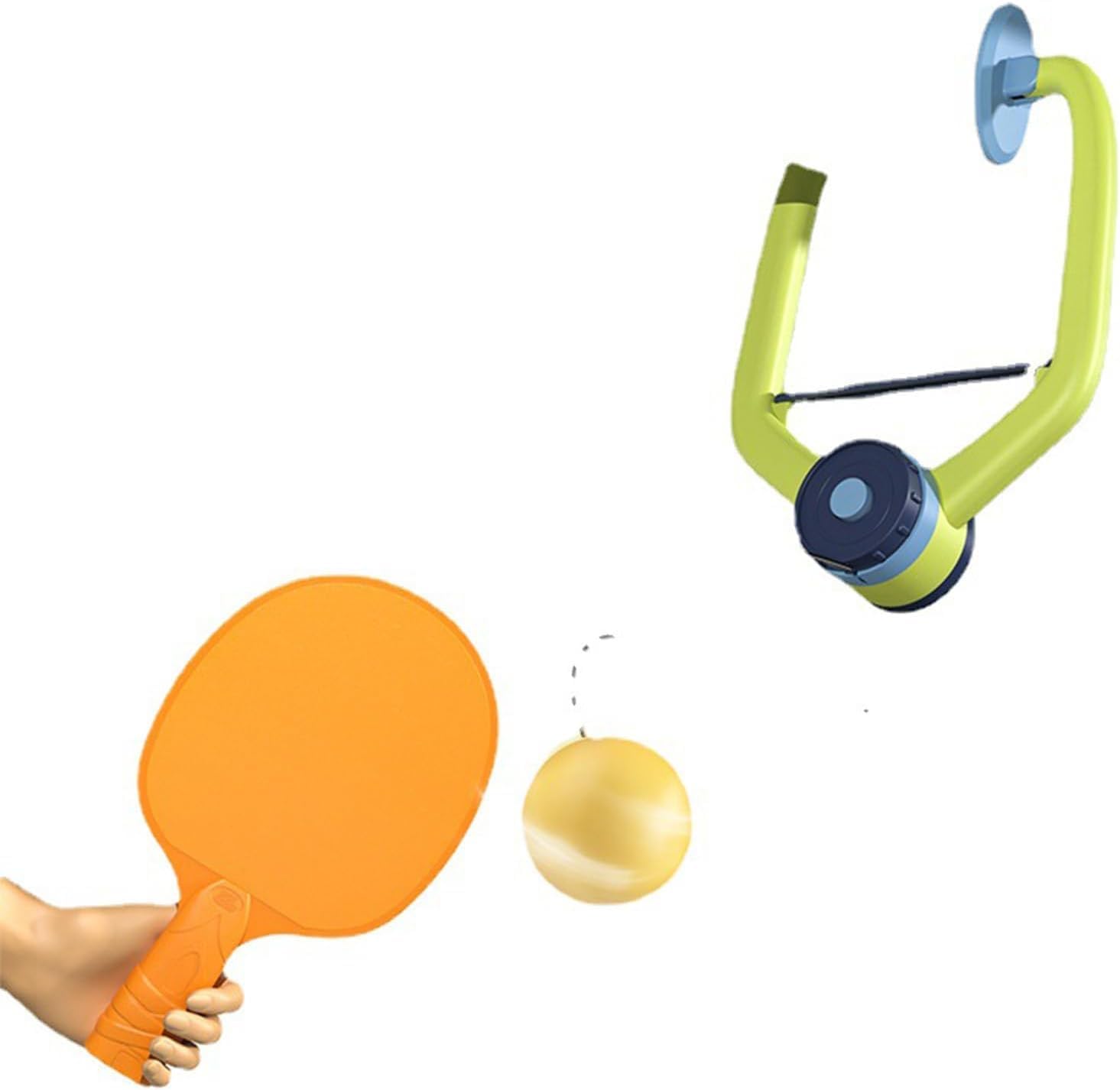Door Plunking Game,Door Ping Pong Game for Kids Trainer, Adjustable Hanging Table Tennis Set with 1 Pc Trainer&4 Balls, Doorway Ping Pong，Daily Portable Exercise Kit