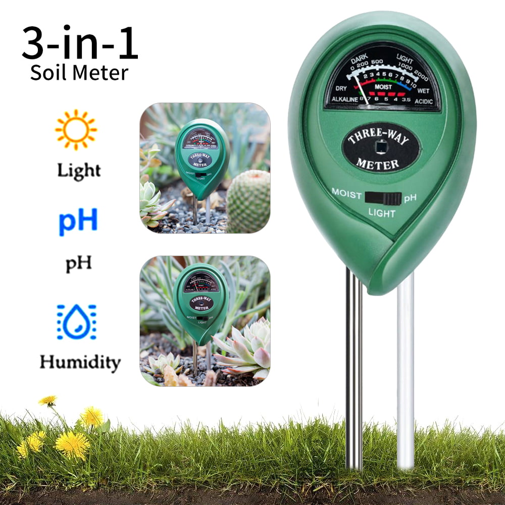 3 in 1 Soil PH Tester Water Moisture Test Meter Kit For Garden Plant Testing 