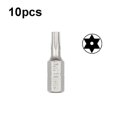 thumbnail image 1 of 10pcs Tournevis Électrique Bit Court Fort Tournevis Magnétique Bit - Torx (avec Trou) Tp20, 1 of 5