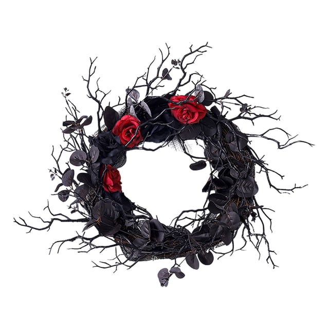 Halloween Decorations Outdoor Decoration Halloween Wreath for Front Door Artificial Halloween Front Door Wreath for Indoor Outdoor Home Party Wreath Halloween Decorations Indoor