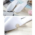 thumbnail image 3 of 6 Pairs Disposable House Slippers for Guests, Velvet Closed Toe Disposable Slippers Bulk Slipper Pack for Hotel, Spa, Travel, Shoeless Home, White Non-Slip Slippers(10.6*4.1IN), 3 of 6