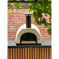 thumbnail image 4 of Cement Outdoor Pizza Oven / Clay Plain Front Wood Fired Pizza Ovens with Black Flue - OP51, 4 of 5