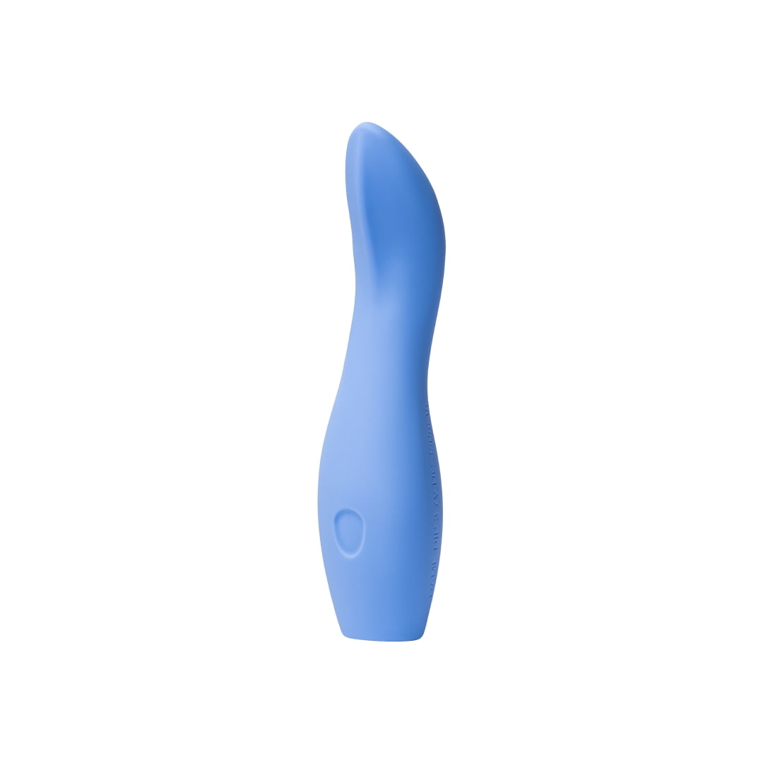 Dame Dip Internal and External Vibrator for Women — USB-C Rechargeable, 5 Speeds, Waterproof, Angled Ridged Design, Personal Massager, Soft Silicone, Ergonomic - Periwinkle
