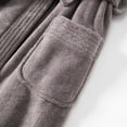 thumbnail image 5 of TSADFHJI Men's Pajama Pants Soft Christmas Towel Cloth Bathrobe Absorbent Coral Velvet Fall and Winter Robe L Grey, 5 of 5