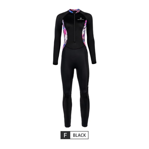 GKV Women’s UPF 50 One-Piece Full Wetsuit – Front Zipper Long Sleeve Sun Protection Dive Suit with Built-in Chest Pad for Snorkeling, Swimming & Surfing