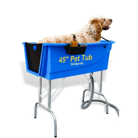 SHELANDY 45" Pet Grooming Bathtub Dog Wash Station | Heavy Duty Bathing Tub