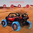 thumbnail image 4 of EDTara 24V 2-Seater UTV Ride On for Kids, 4WD Electric Vehicle with Remote, Leather Seats, 4 Shock Absorbers, Music & Lights, 4 of 8
