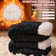 thumbnail image 4 of Loritta Secret Women's Fuzzy Slipper Socks 2 Pairs Winter Cozy Warm Thick Socks with Non-Slip Grippers, 4 of 9