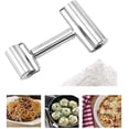 thumbnail image 3 of Rust Proof Rolling Pin The Dough Roller Tool Double Rolling Pin Nonstick Rolling1pcs-silver, 3 of 5