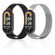 thumbnail image 1 of 2pzs Correa De Acero Inoxidable Para Xiaomi Smart Xtellar plateado, 1 of 3