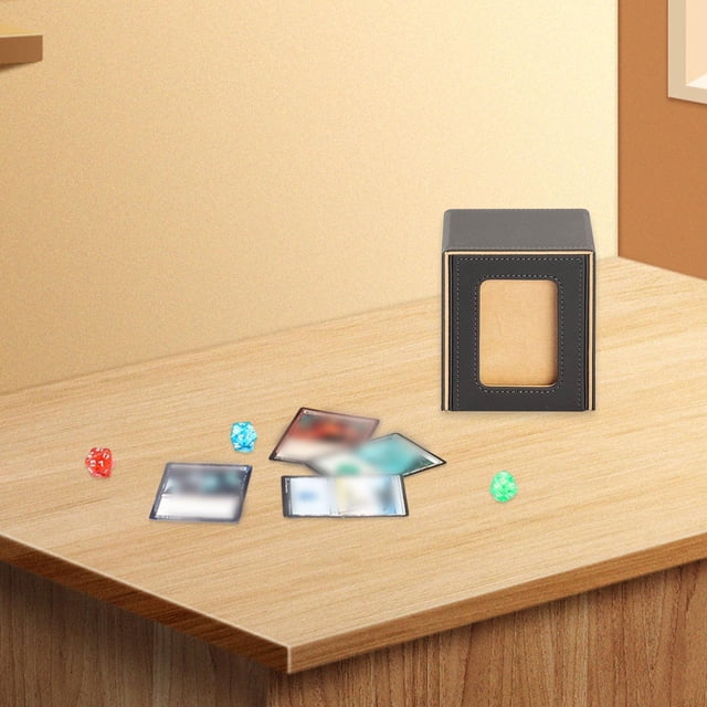 Caja de baraja de cartas, protección de cartas de juego coleccionable, tarjetero resistente a arañazos naranja