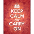 thumbnail image 2 of The British Ministry of Information 12x14 White Modern Wood Framed Museum Art Print Titled - Keep Calm and Carry On - Vintage Red, 2 of 4
