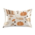 thumbnail image 7 of Yayeee Pillowcase King Size Set of 2 Satin Wrinkle Resistant Pillow Case, Orange Fall Pumpkin, 7 of 7