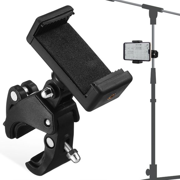 FOMIYES  Rotating Microphone Stand Flexible with Boom Arm Holder Tripod Black