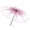 Pink-PK-home supplies, variant on Home Transparent Clear 3-Fold Umbrella with Colorful Print Windproof Rain Sun Protection PVC Metal 93cm 1pc St Patricks Day Accessories