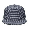 thumbnail image 2 of Retro Plaid Flat Bill Cap - Abstract Colorful Checkered Urban Style Hat with Snapback Closure for Men & Women, 2 of 4