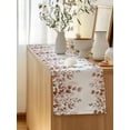 thumbnail image 5 of Table Runner 70 Inches Long for Kitchen Dining, Brown Red Eucalyptus Leaves Dresser Scarf Farmhouse, Dining Table Decorations for Wedding/Parties, Watercolor Spring Summer Botanical 13 x 70 In, 5 of 8