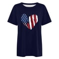 thumbnail image 4 of KHONTS 4th of July T Shirts for Women Short Sleeve Graphic Oversized Tops Casual Fashion Baggy Summer Tees Dark Blue S, 4 of 4