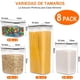 thumbnail image 2 of Juego de 8 recipientes herméticos, MDFitness ,Organizadores de cocina, Recipientes herméticos para almacenar, Contenedores para alimentos, Contenedores organizadores, Organizador alacena, Kitchen, 2 of 7