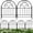 Black-2, variant on 10 Pack Decorative Garden Fence Panels, Rustproof Metal Animal Barrier - Dog, Rabbit, Yard & Patio Fencing, Heavy Duty Wire Border for Flower Beds, Easy No Dig Installation