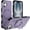 Lightpurple, variant on Decase Shock-Absorbent Magnetic Kickstand Cell Phone Case for Apple for iPhone 16 Plus,Black