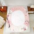 thumbnail image 5 of Homewish Cherry Blossom Queen Sheet Sets,Pink Sakura Flat Sheet,Japanese Theme Queen Fitted Sheet For Girls Kids,Microfiber Bedroom Decor,4pcs, 5 of 7