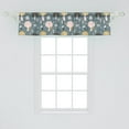 thumbnail image 2 of Ambesonne Doodle Window Valance, Cartoon Bears Bunny Hedgehog Trees and Floral Houses Branch Baby Shower Nursery, Curtain Valance for Kitchen Bedroom Decor with Rod Pocket, 54" X 12", Multicolor, 2 of 3
