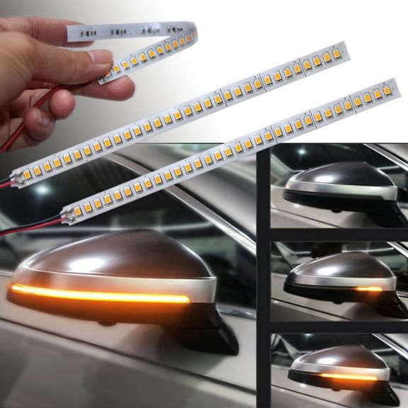 Car Rearview Mirror Indicator Lamp DRL Streamer Tape LED Flowing TurnSignal Lamp