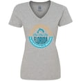 thumbnail image 3 of Inktastic Jacksonville Beach Florida Matching Women's V-Neck T-Shirt, 3 of 5