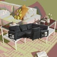 thumbnail image 2 of Modern 102.75" L-Shaped Corduroy Sectional Sofa for Living Room & Bedroom, 2 of 18