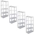 thumbnail image 3 of Oskar Plastic Shelving Unit 5-Tier Interlocking Multipurpose Organizer 36"W x 18"D x 74"H, White, 3 of 5