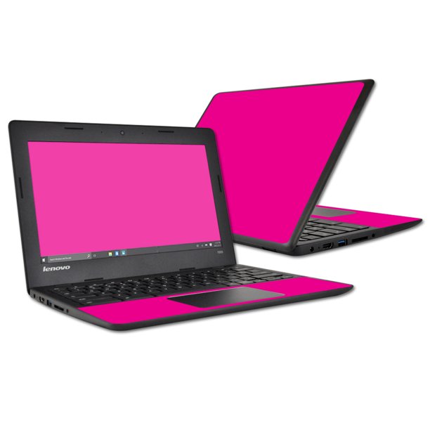 Skin Decal Wrap for Lenovo 100s Chromebook Solid Hot Pink