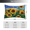 thumbnail image 4 of Kll Landscape With Sunflowers Pillow Covers Envelope Closure,Super Soft And Cozy Fuzzy Fleece Pillow Case Cover 20"X30", 4 of 9