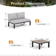 thumbnail image 7 of Sophia & William 8 Pieces Patio Furniture Set Sectional Metal Outdoor Conversation Set, Light Grey Cushion, 7 of 7