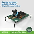 thumbnail image 2 of The Original Coolaroo Elevated Pet Dog Bed Replacement Cover, Medium, Brunswick Green, 2 of 7