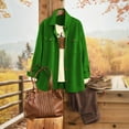 thumbnail image 2 of Tranfacy Manteaux d'Hiver pour Femmes, Manteaux en Molleton pour Femmes, Veste-Chemise à Col à Revers à Manches Longues Unie Texturée avec Poche Poitrine, 2 of 7