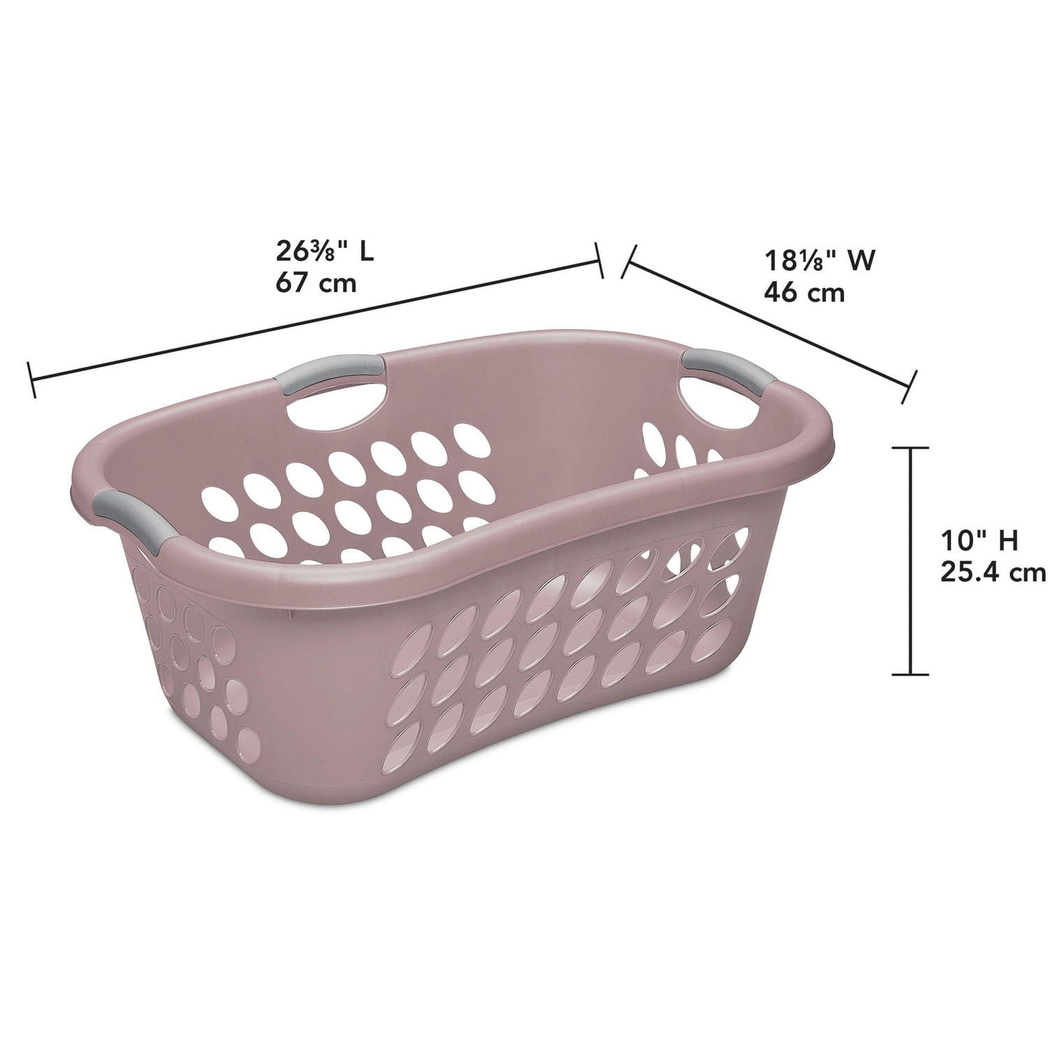 Sterilite Panier à Linge Ergonomique 44 Litres - Rose