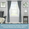 thumbnail image 2 of Kenney Modern Square End Decorative Magnetic Rope Tieback Set for Curtains and Drapes, Black, Set of 2, 2 of 4