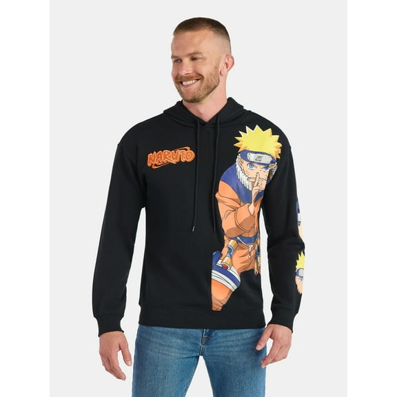 Naruto Men's and Big Men's Front and Back Graphic Hoodie, Sizes S-3XL