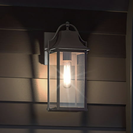 Luxury Vintage Outdoor Wall Sconce 14.75 H x 7.00 W with Tutor Style Elements Traditional Design Estate Bronze Finish and Clear Glass UQL1671